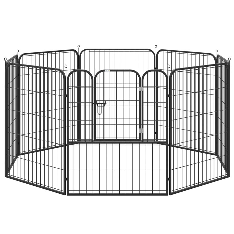 100cm H Panel Metal Exercise Pen With Door