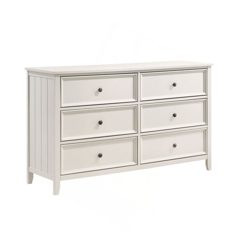Commode de chambre à coucher classique avec 6 tiroirs de rangement 1Pc