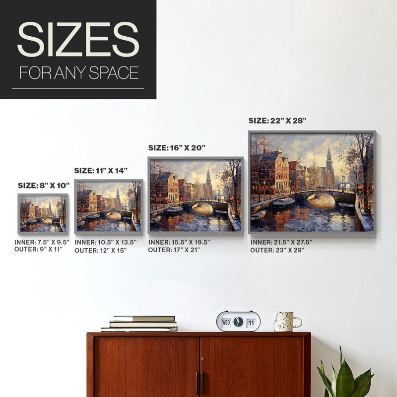 Landscape Series-CLX -Framed Print - Restickable, Grey, 16" H x 20" W