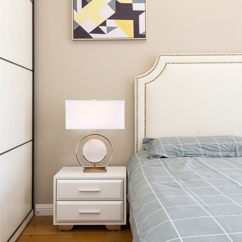 Lampe de table en marbre et en métal 20,8 pouces