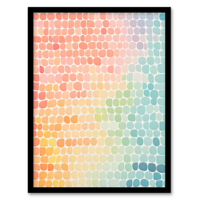 Sunset On Sea Gradient Pastel Abstract Geometric Minimalist - Single Picture Frame Print