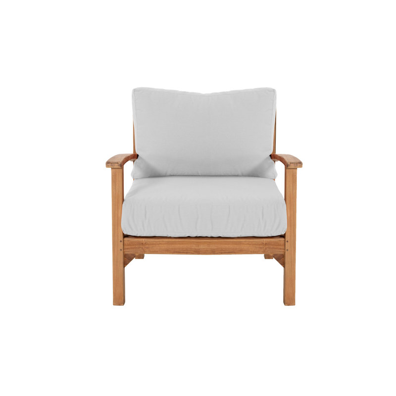 Huntington Teak Outdoor Lounge Chair , Sunbrella® Cushions Included, Natural