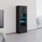 Casey-May 25" Bookcase with LED Lighting, Glass Shelves, Glass Doors-315935047