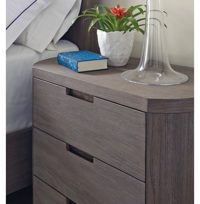 Palmer 3 - Drawer Solid Wood Nightstand, Drifwood