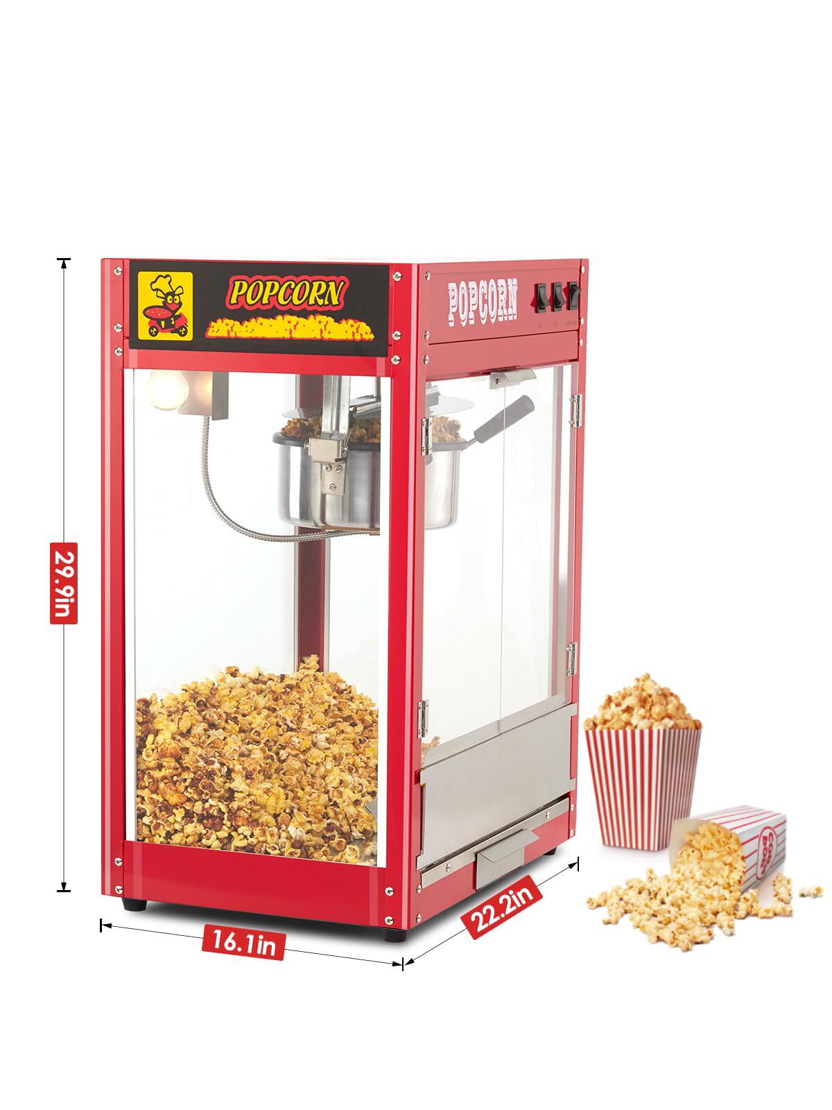 Popcorn machine-tabletop, Full Size, Commercial Popcorn Machine
