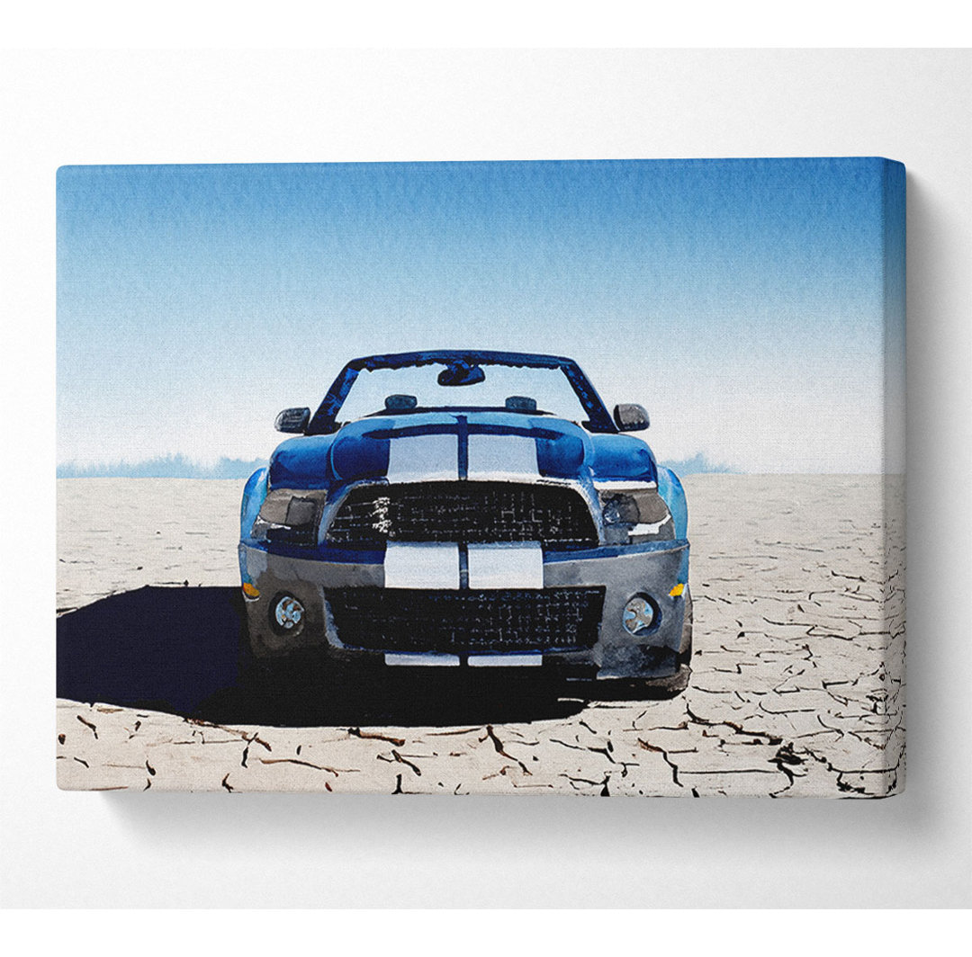 Mustang Shelby Frontprofil - Leinwanddrucke auf Wrapped Canvas