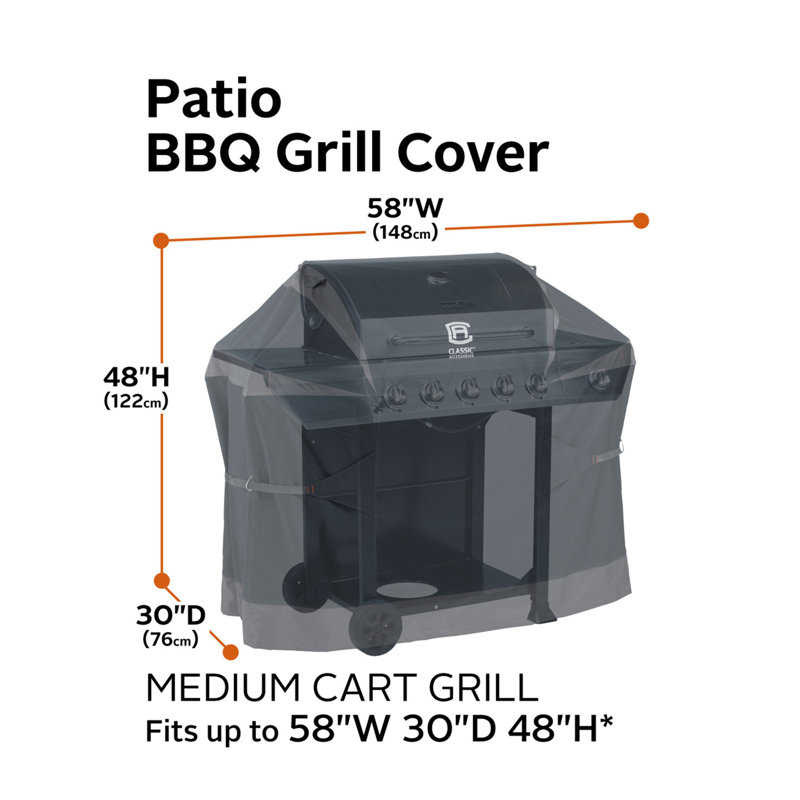 Classic Accessories StormPro 64'' W x 30'' D Grill Cover, 48" H x 58" W x 30" D