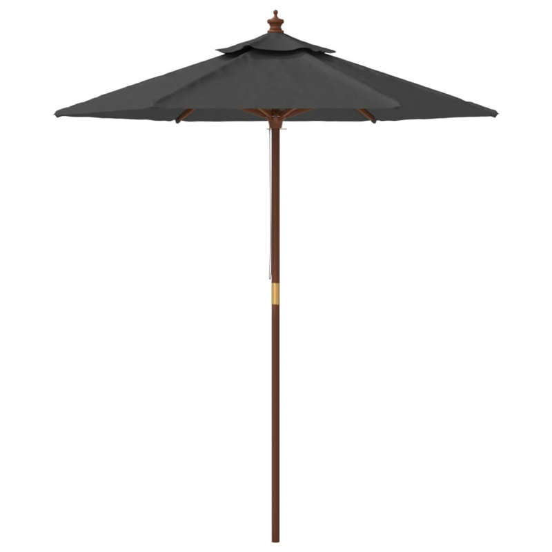 Aslyn Market Parasol, 231cm H x 196cm W x 196cm D, Anthracite