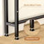 Console à double couche pour console étroite avec prises de courant intégrées et ports USB, rallonge de 4,9 pi, table de canapé robuste derrière le salon ou le bureau, assemblage facile-136064648