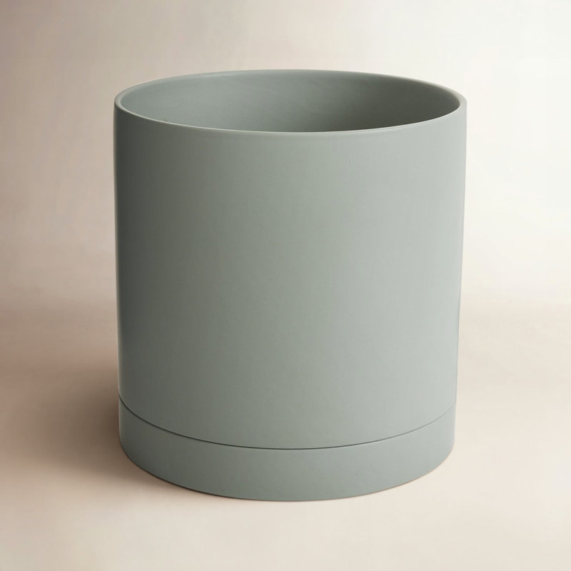 Carlotta Ceramic Pot Planter, Green, 12" H x 12" W x 12" D