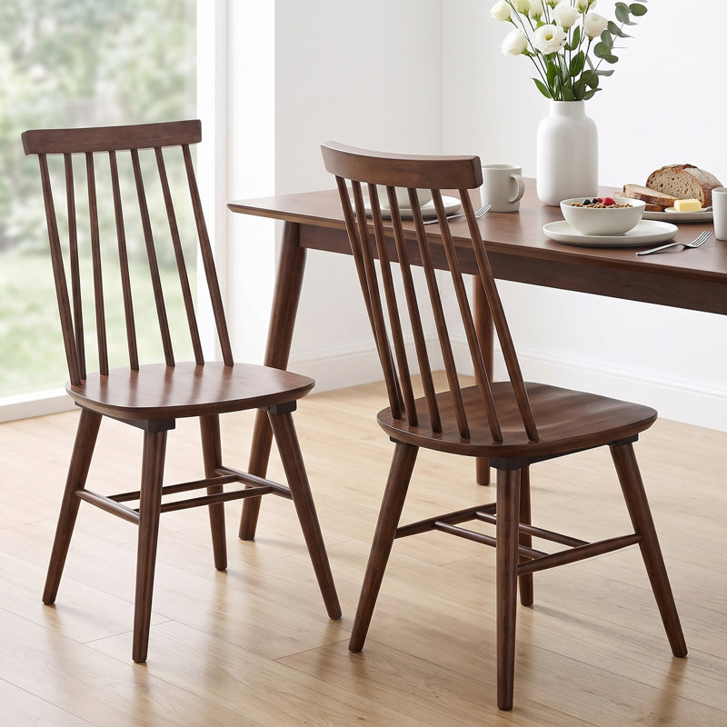 Chaises de salle à manger Alvie, Noyer