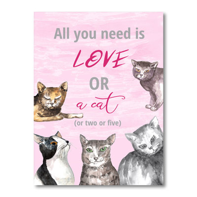 Carte pour les amateurs de chat - Peinture sur toile