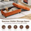 Banc multi-fonctionnel pour repose-pieds avec couvercle rabattable en bois et coussin-439540611
