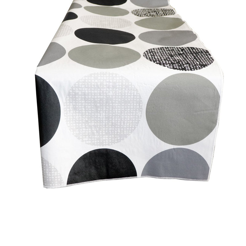 Chemin de table en plastique, L 72 po x l 12 po, gris