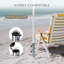  Parasol de plage avec ancrage de sable et support en acier à 4 pointes pour jardin de pelouse