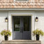 Lanterne murale d'extérieur thermolaquée noire H 15 po