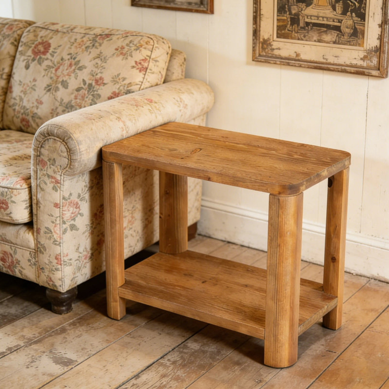 Solid Wood Side Table Set