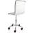  Faux Leather Adjustable Rolling Office Chair – White Swivel Desk Chair With Wheels, Height Adjustable Home Office Seating