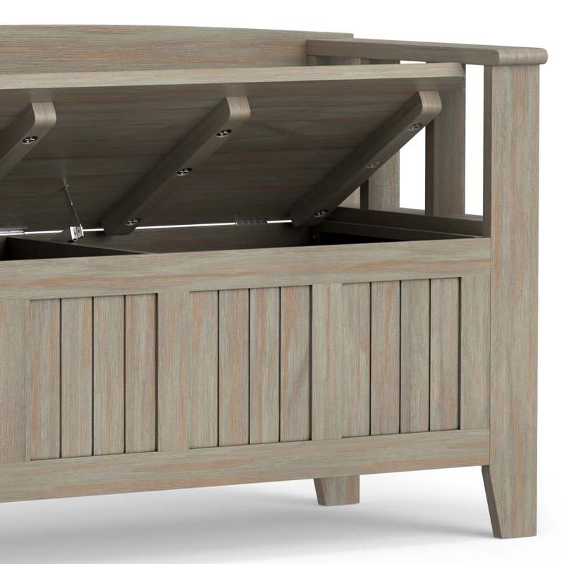 Acadian 48"W Solid Wood Transitional Storage Bench with Lift-Up Lid and Spacious Storage, 22.5" H x 48" W x 17" D