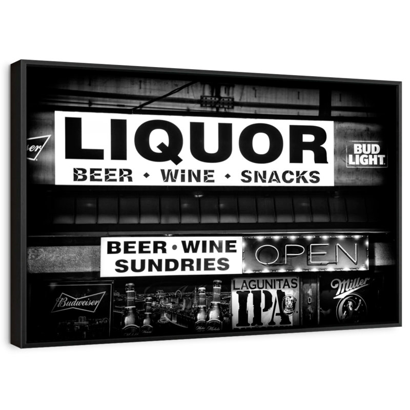 «Black Nevada Liquor», H 13 po x l 19 po
