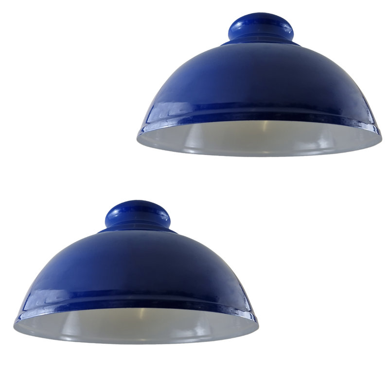 Trabelsi 17cm H Metal Dome Lamp Shade, Navy Blue