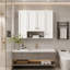 Meuble de salle de bain moderne de 91 cm (36 po) avec 5 étagères réglables, design à étagères ouvertes