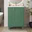 Meuble-lavabo 24 po avec lavabo, armoire de salle de bain avec tablette de porte, rangement latéral ouvert, structure en bois massif, porte à fermeture douce-418612857