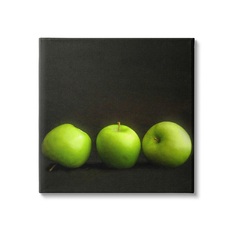 «Apple Trio Still Life» par Graffitee Studios sur toile, H 30 po x l 30 po