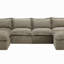 Canapé modulaire rembourré 6 pièces en chenille désossée avec repose-pieds amovible 6 pièces - entièrement comprimé, aucun assemblage requis-2000077856