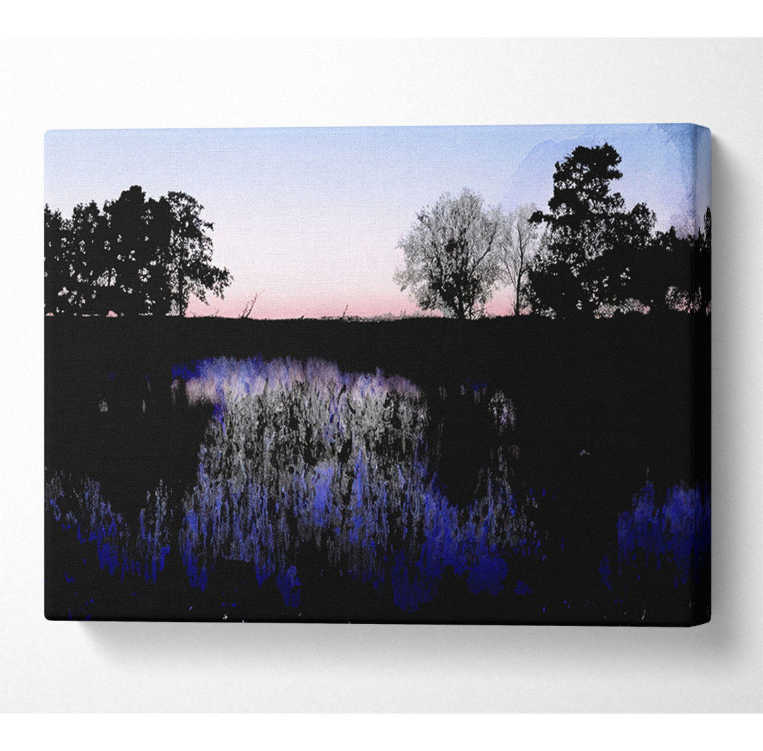 The Purple Morning Lake - Leinwanddrucke auf Leinwand