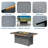 Lois Rectangle Aluminum Propane Fire Pit