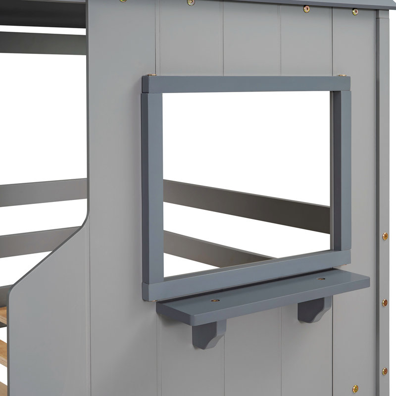 Lit plateforme Focht, gris