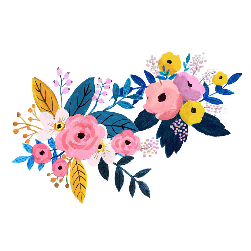 Fleurs vives 1 - impression sur toile tendue, L 12 po x H 8 po