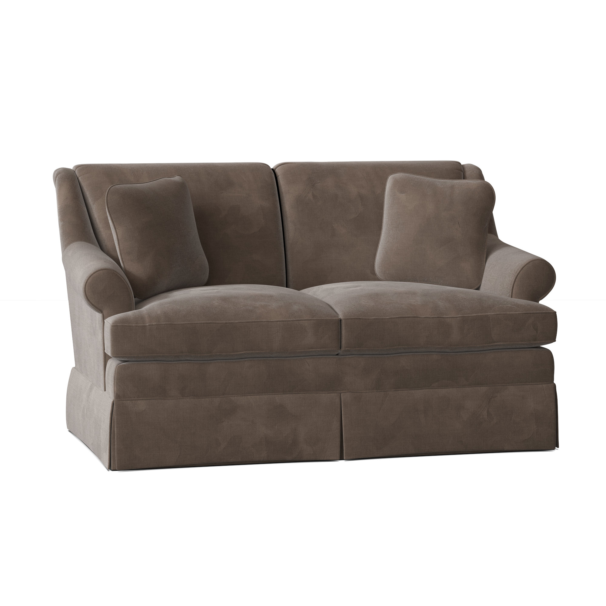 Connor 59'' Upholstered Loveseat, Aberdeen 9 Brown Velvet, Yes
