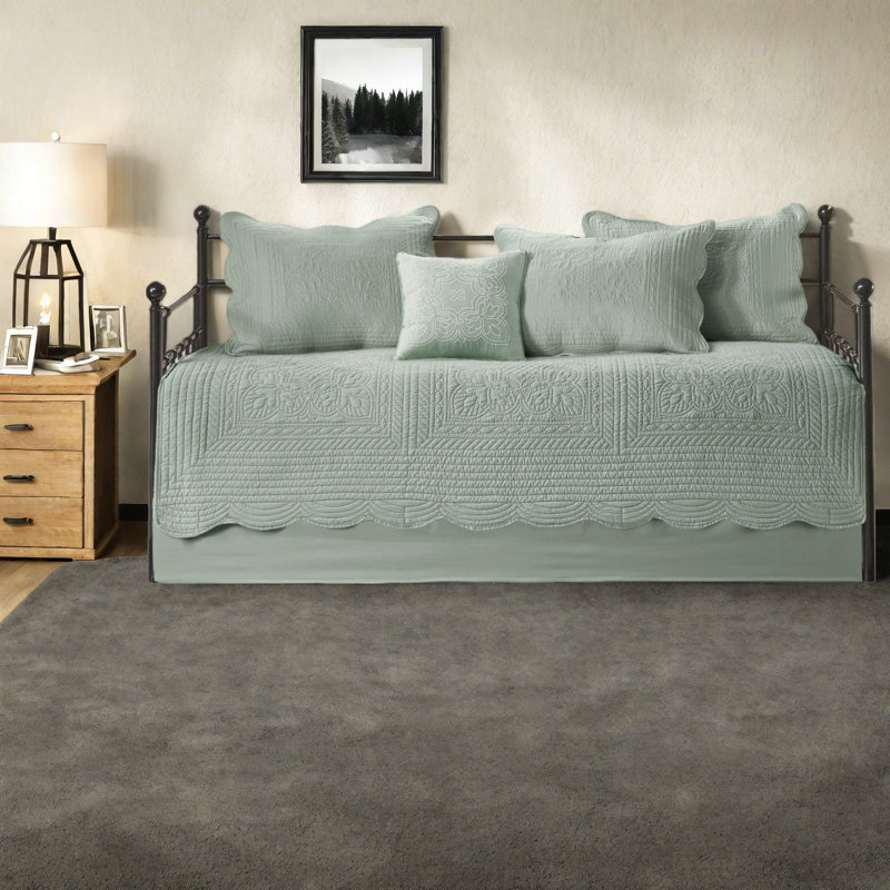 Comfortable Farmhouse Bedding Sets Seafoam Microfiber For Home