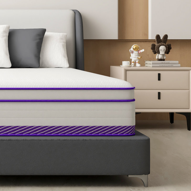 Matelas hybride à ressorts ensachés 8 po / 12 po / 14 po dans une boîte, Lit double, 12"