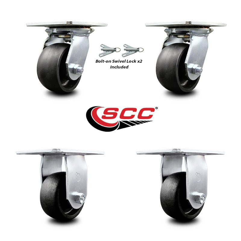 4 Piece Glass Filled Nylon Caster Set