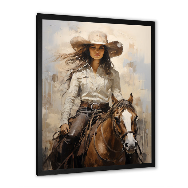 Minimalisme Cowgirl, reproduction d'art sur toile, Toile tendue, 20" H x 12" W