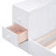 Lit de jour simple avec accoudoirs de rangement, lit gigogne et station de charge, blanc