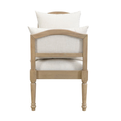 Upholstered Bench With Turned Legs & Side Cushions