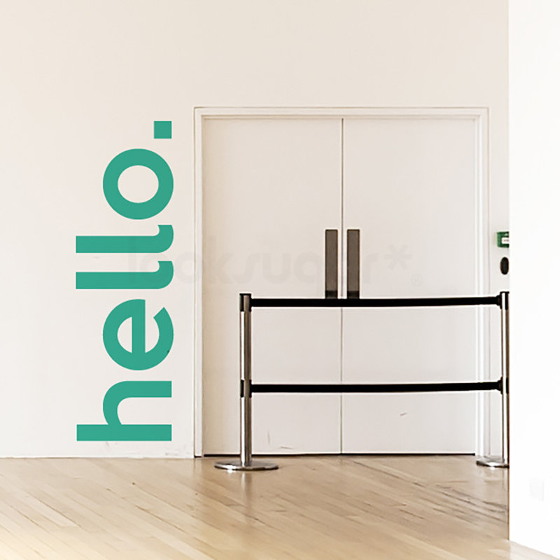 Adhésif décoratif « Hello », Turquoise