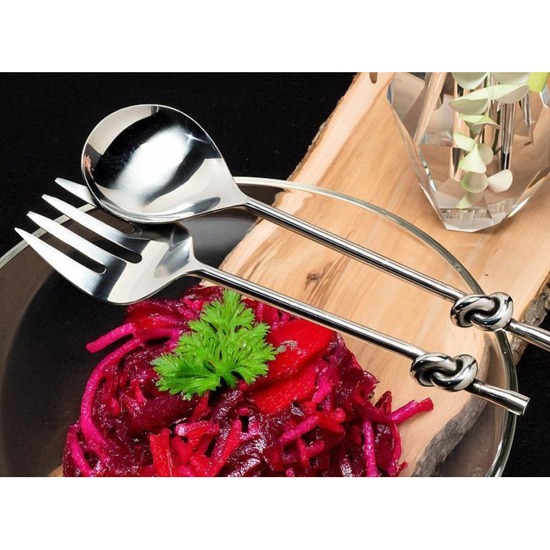 Knot Handle Salad Serving Utensils
