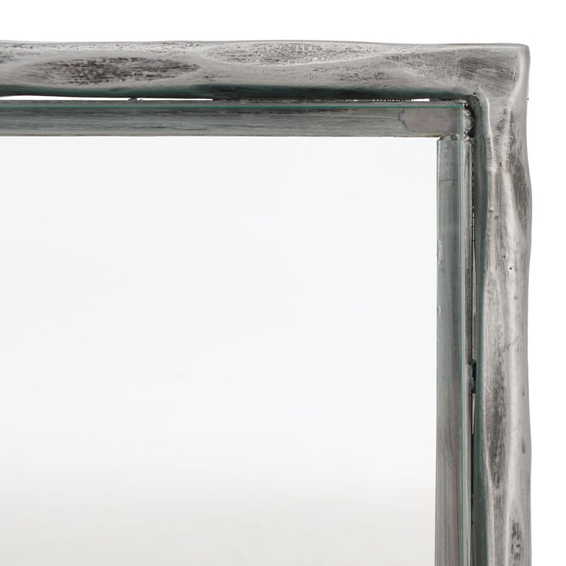 Table de bout en verre Evelynn, Argent