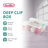Sterilite Medium Clip Box Clear Home Storage Tote Container with Lid-99476633-99476627