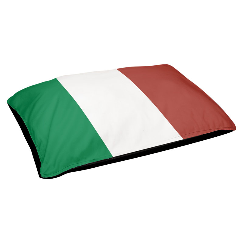 Coussin rectangulaire designer New York Bronx, Grand (L 40 po x l 50 po), Vert / blanc / or