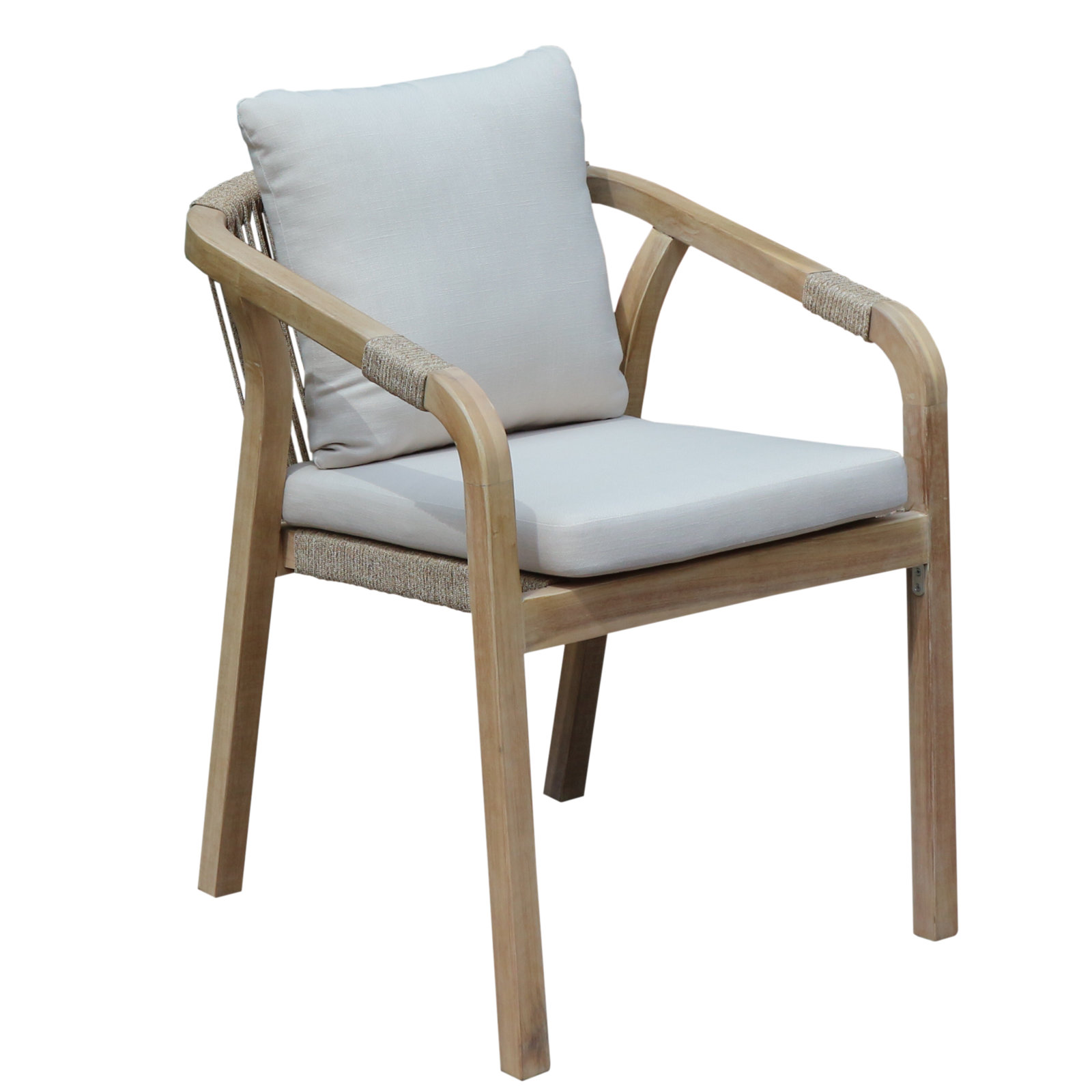 Naila 67" Acacia Patio Dining Set, Beige