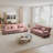 2 Piece Chenille Living Room Set with Loveseat and 3-Seat Sofa Oversized Modular Couch-662204016