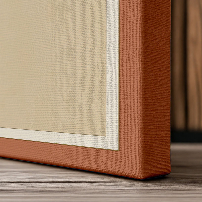 Study in Four Geometric - Wrapped Canvas, 36x24 - 91.4 x 61.0 cm, Terracotta Border