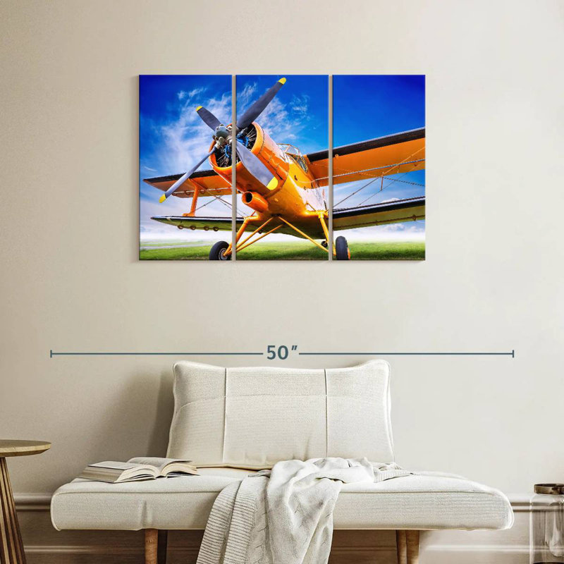 Mehar Orange Airplane, 24" H x 38" W