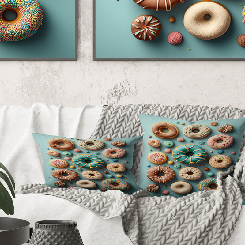 Coussin coloré Colorful Donuts Flatley V - Food Donuts